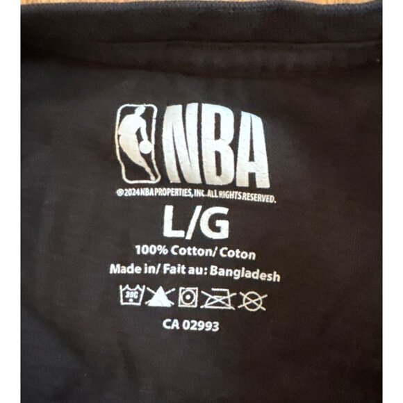 Toronto Raptors NBA Black T-Shirt L 100% Cotton Basketball Fan Apparel CA02993 - Picture 3 of 5